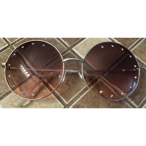 Womens Unbranded Sunglasses Brown Silver One Size